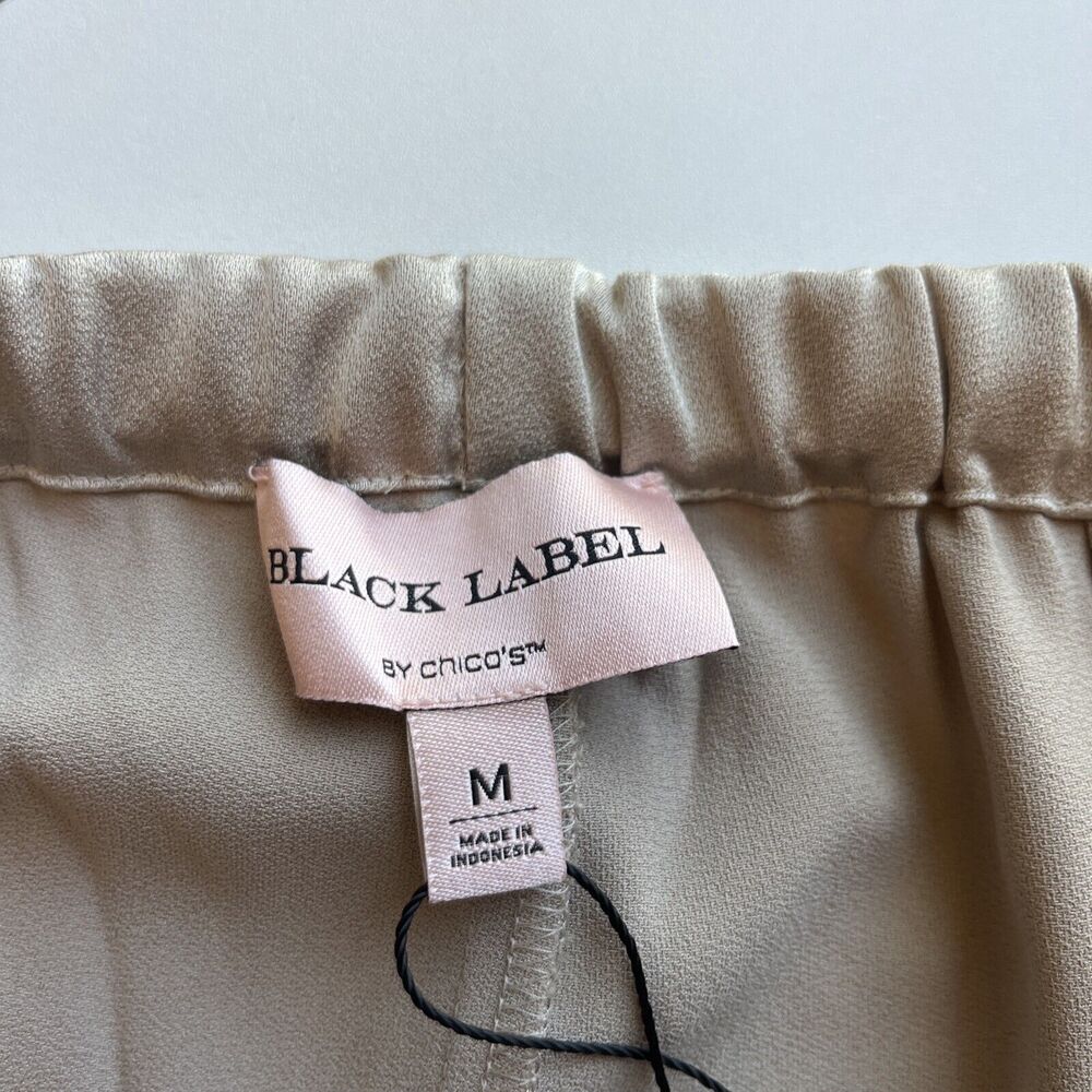 Chico's Black Label Women's Nude Tie Front Wide Leg Pants Size Medium - Picture 4 of 7